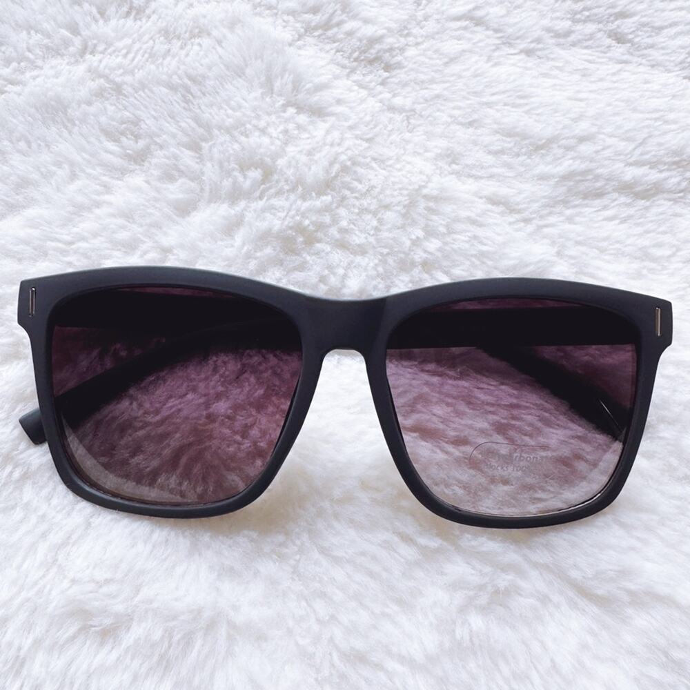 Ora Charcoal Angular Frame Sunglasses